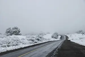 road in winter with fog outside tucuman