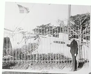 Roald Amundsen Standing by Boat