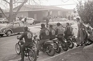 Parked Prints: Roaming Saints on Parked Motorcycles