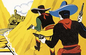Wild West Gallery: Robbers and Train