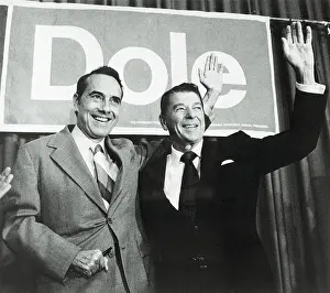 Robert Dole and Ronald Reagan Waving