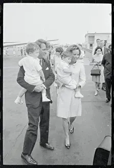 Robert and Ethel Kennedy Carrying Their Children