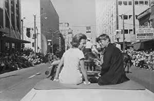 Calgary Prints: Robert and Ethel Kennedy Riding Atop a Convertible