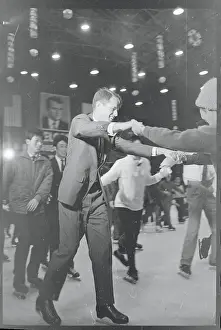Robert and Ethel Kennedy Skating With Japanese Admirer