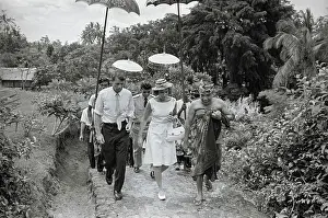 Robert and Ethel Kennedy on Tour With a Picturesque Host