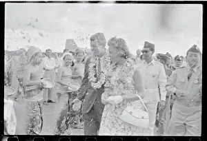 Robert and Ethel Kennedy Wearing Petals on Visit to Bali