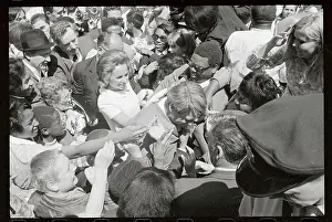 Robert F. Kennedy in Crowd of Supporters