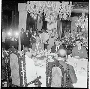William E Prints: Robert F. Kennedy Dining With Ambassador and President for Philippines