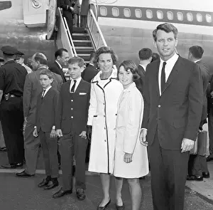 Gangway Prints: Robert F. Kennedy and his Family Arriving at Kennedy International Airport
