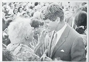 Syracuse Prints: Robert F. Kennedy Being Greeted by Elderly Lady