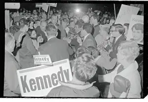 Robert F. Kennedy in Midst of Political Fans
