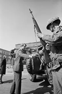 Robert F. Kennedy Shaking Hand of Trooper