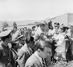 Robert F. Kennedy Shaking Hands of Admirers