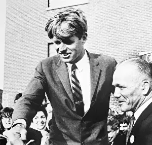 Robert F. Kennedy Shaking Hands During Campaign