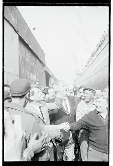 Robert F. Kennedy Shaking Hands on The Waterfront