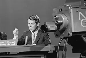 Robert F. Kennedy Speaking in Front of Camera