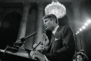 Robert F. Kennedy Speaking at Podium