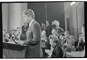Robert F. Kennedy Speaking at Podium