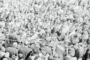 Robert F. Kennedy Speaking at Podium During Large Rally