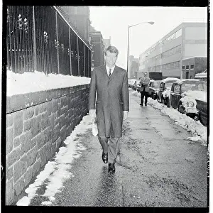 Robert F. Kennedy Walking Outside Hospital