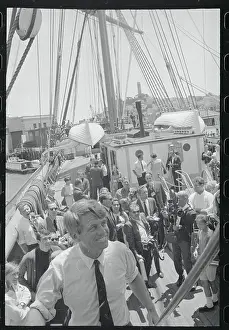Robert F. Kennedy Walking Ship on Fisherman's Wharf