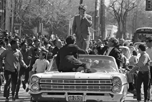 Teenage Boy Prints: Robert F. Kennedy Waving From Motorcade