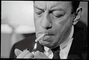 Robert F. Wagner with Cigarette and Lighter