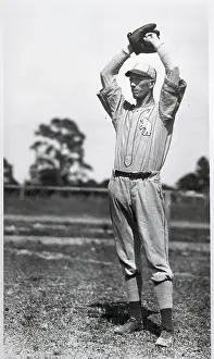 Practice Prints: Robert Groves W/Arms Raised Pitching