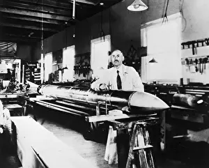 Workshop Prints: Robert H. Goddard with Rocket