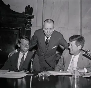 Irving M Prints: Robert and John F Kennedy with Irving Ives