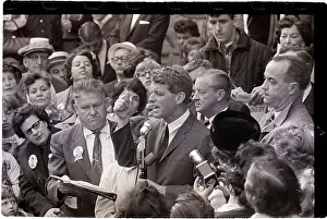Schenectady Prints: Robert Kennedy Addressing Crowd at Rally