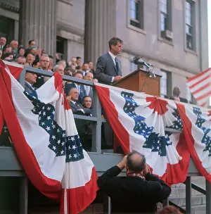 Bunting Prints: Robert Kennedy Campaigning in Brooklyn