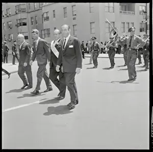 Robert Kennedy and Colleagues Marching in a Parade