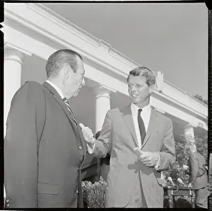 Wagner Jr Prints: Robert Kennedy Conversing with Robert F. Wagner
