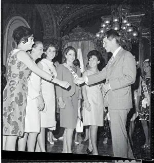 Robert Kennedy Greeting Beauty Pageant Contestants