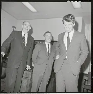 Robert Kennedy Laughing With Colleagues