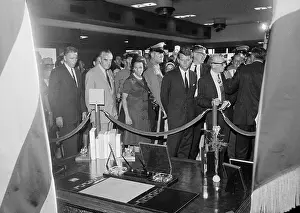 Robert Kennedy Looking at Memorabilia