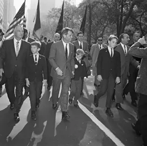 5th Avenue Prints: Robert Kennedy Marching On Fifth Avenue