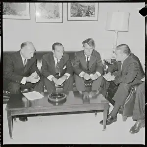 Jacob K Prints: Robert Kennedy in a Meeting with Robert McNamara and Others