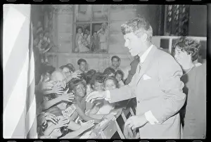 Robert Kennedy Shaking Hands With People