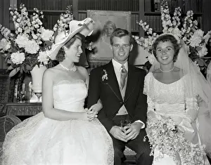 Greenwich Prints: Robert Kennedy with His Sister Eunice and His Bride Ethel Skakel