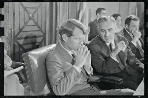 Robert Kennedy Sitting Next to Abraham Ribicoff