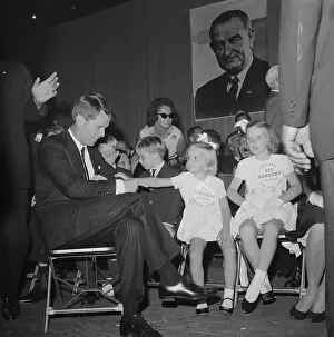 Robert Kennedy Sitting with Children