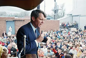 Robert Kennedy Speaking to Crowd