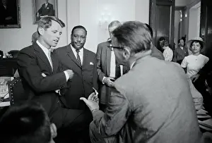 Robert Kennedy Speaking to Reporters