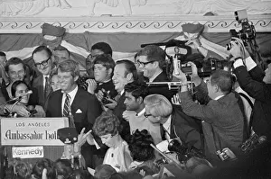 Podium Prints: Robert Kennedy Surrounded At Podium
