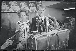 Robert Kennedy Talking Into Microphones