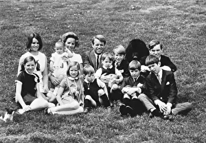 Robert Kennedy with Wife and Ten Children