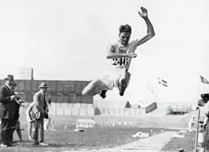 Robert LeGendre Jumping At The Paris Olympics