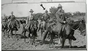 Robert R Prints: Robert McCormick on Horse with Others
